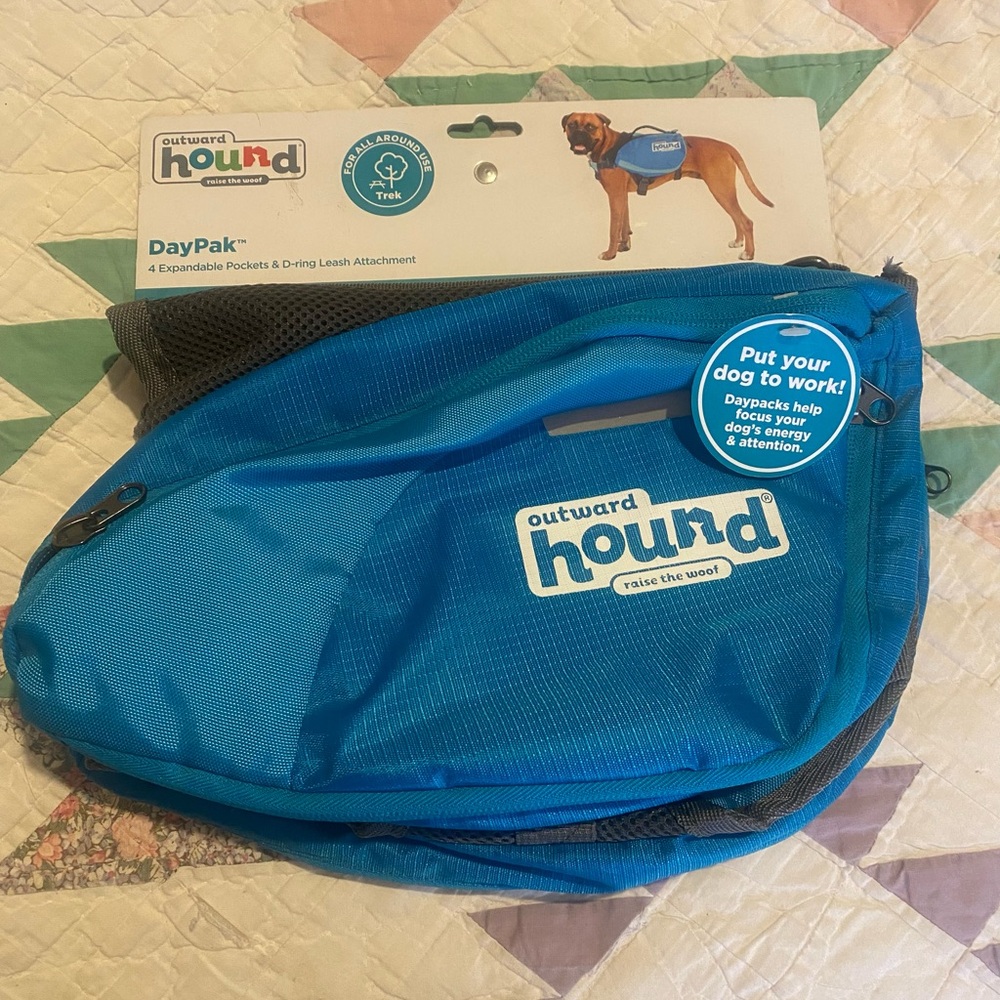 Outward Hound Blue Dog Backpack